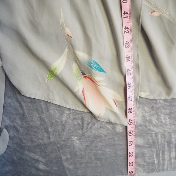 Show Me Your Mumu Noelle Flutter Maxi Dress Sz XXL True Wrap Gray Lily Floral - Picture 10 of 14